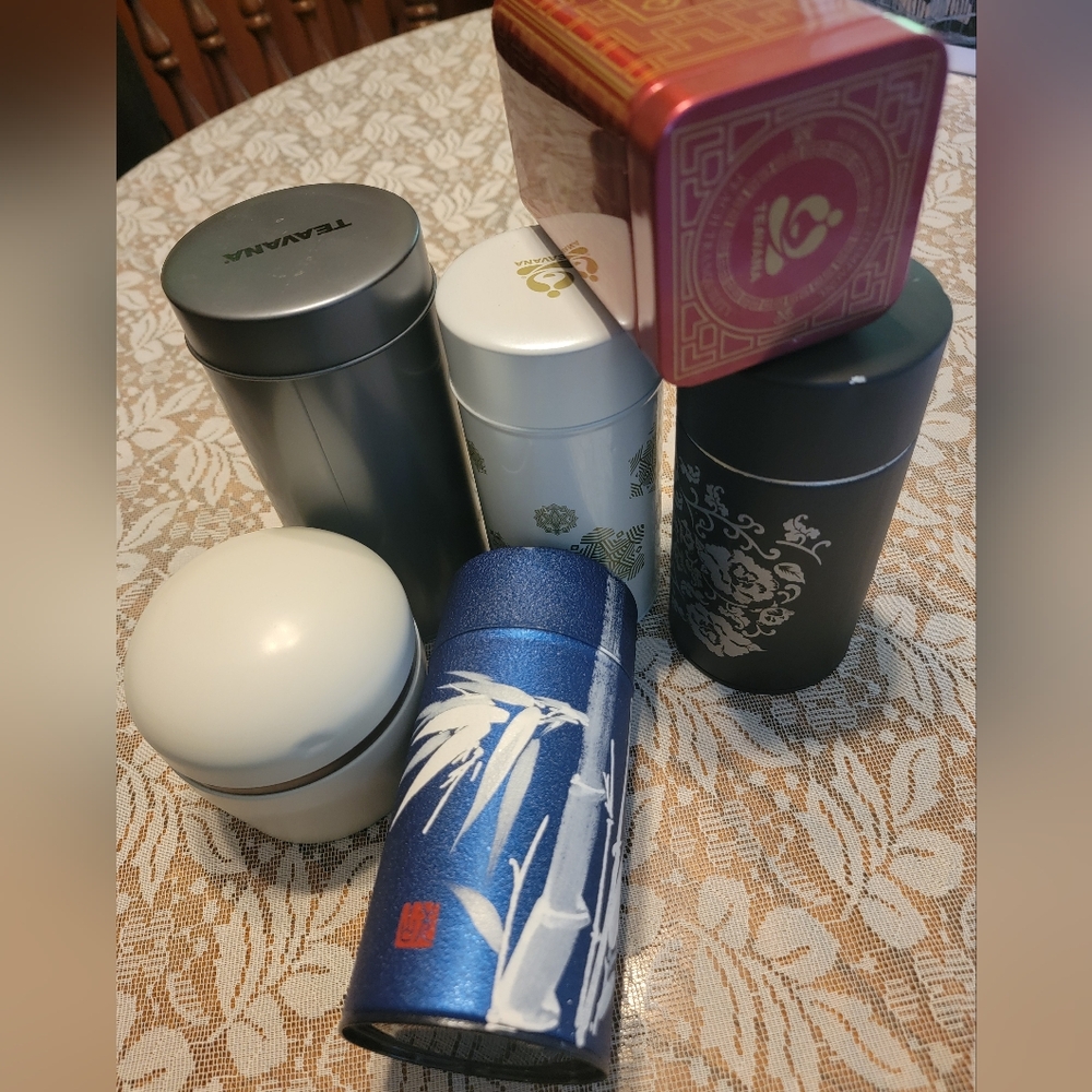 Set of Four Teavana Empty Tins